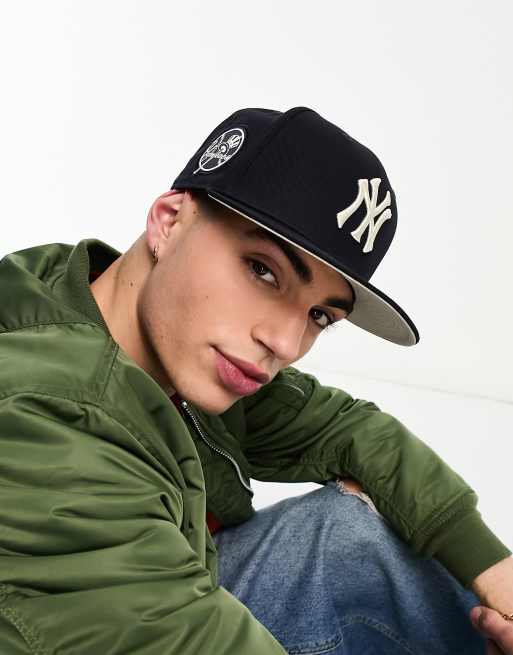 New Era NY mini logo cap in navy Exclusive at ASOS