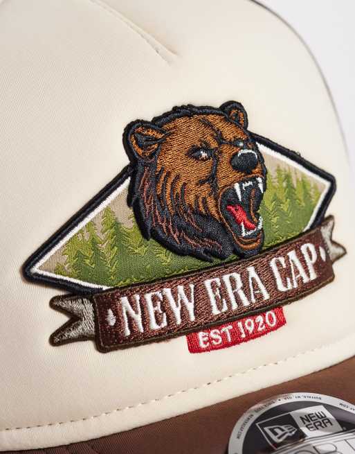 New Era – 9forty – Beige/brun truckerkeps med broderi, 2 av 3