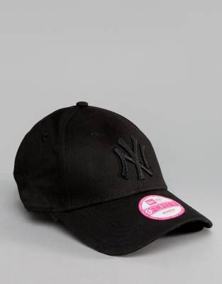 new era black ny 9forty cap