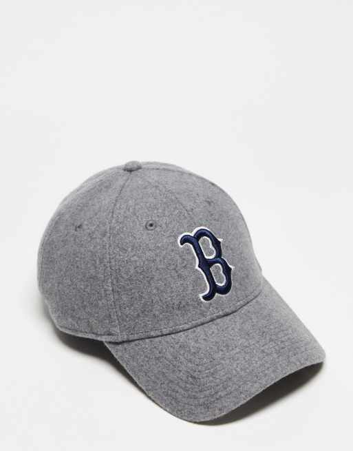 New Era 9Forty Boston Red Sox melton wool unisex cap in grey | ASOS