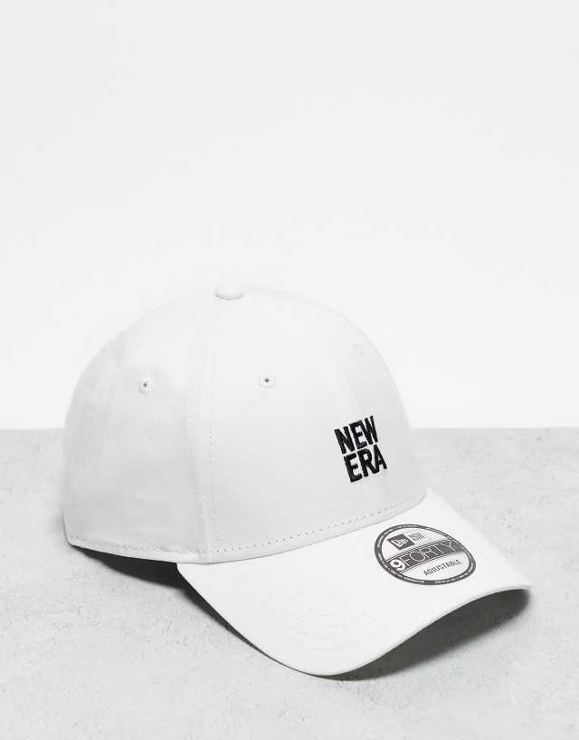 New Era - 9forty branded cap in white