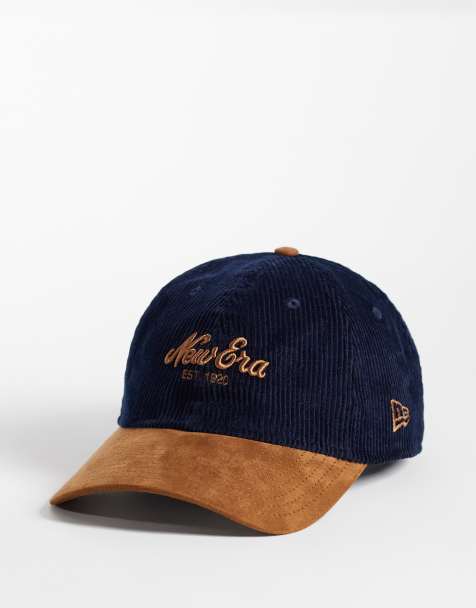 New Era - 9forty - Cappellino blu navy/marrone con visiera in camoscio a contrasto e logo con scritta - view 1