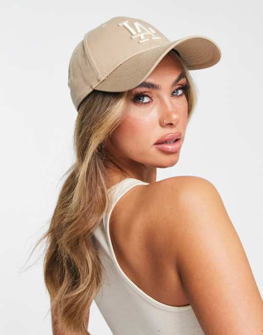 New Era - 9forty - Cappellino color cammello con logo NY tono su tono