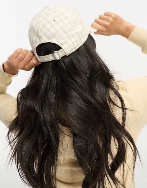 New Era - 9forty - Cappellino dei NY Yankees beige a quadretti, 3 di 4