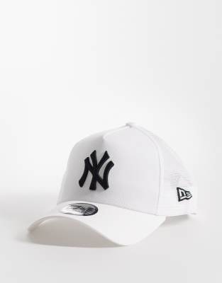 Forty - Casquette camionneur basique NY Yankees - Blanc One Size