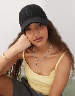 New Era - 9forty - Casquette en tissu éponge à logo NY Yankees - Noir