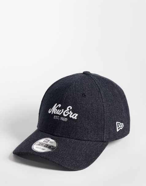 New Era 9forty czapka denim z logo i napisem w kolorze czarnym - view 1