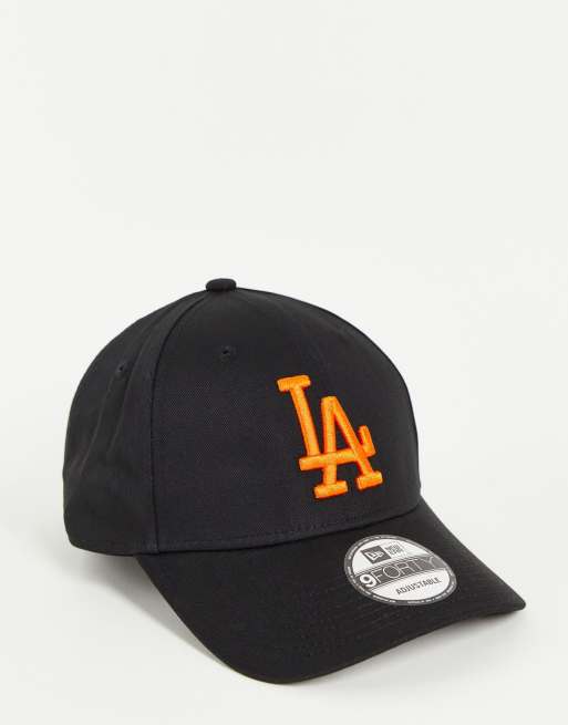 Black and best sale orange dodgers hat