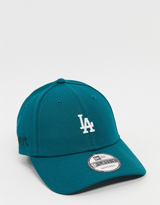 New Era 9forty LA dodgers cap in green