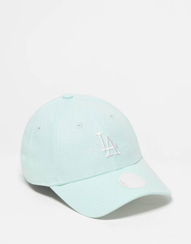 New Era - 9forty la dodgers linen cap in mint green