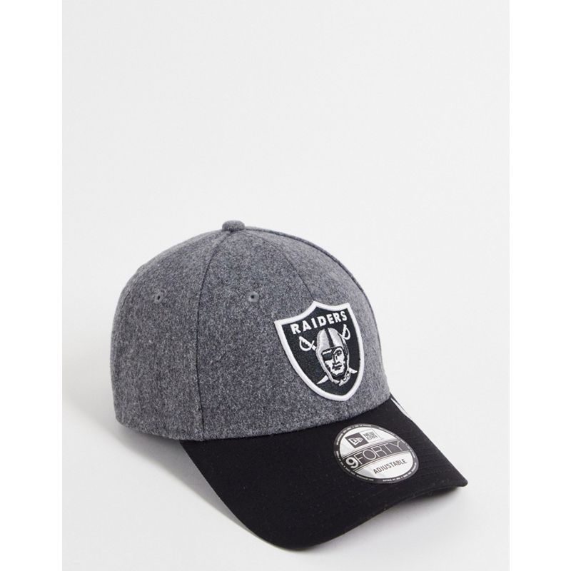 Uomo Berretti e Cappelli New Era - 9FORTY Las Vegas Raiders Melton - Cappello con visiera grigio