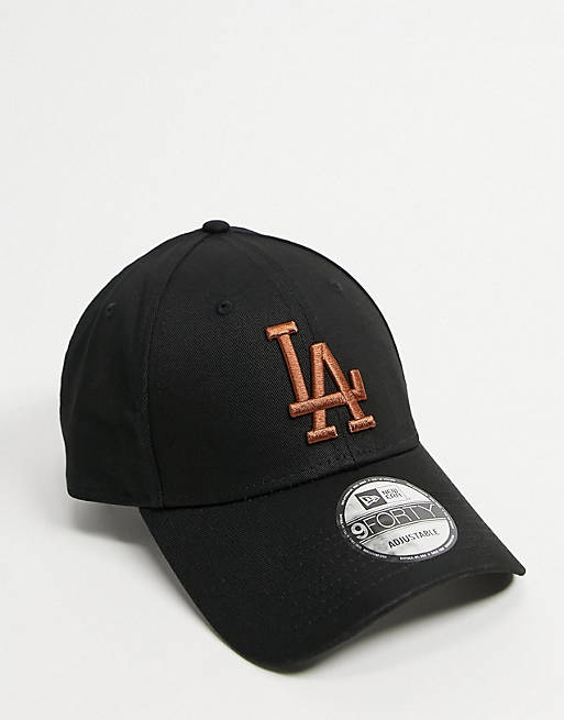 New Era 9FORTY Los Angeles Dodgers baseball cap in black