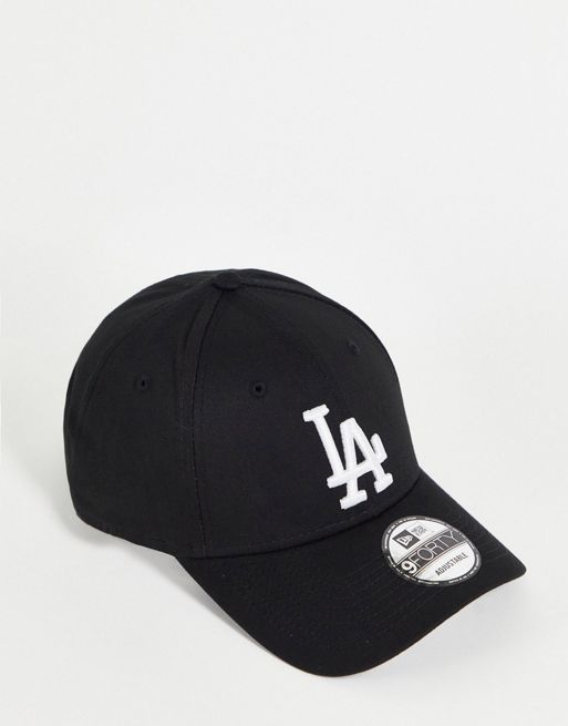 New Era - 9FORTY - MLB LA Dodgers - Pet in zwart en wit