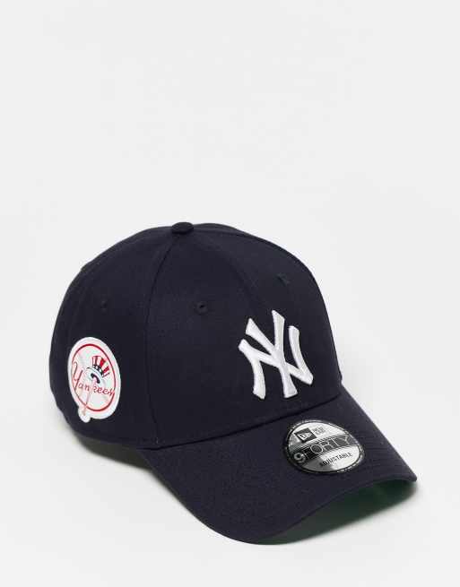 New Era 9forty New York Yankees side patch unisex cap in navy ASOS