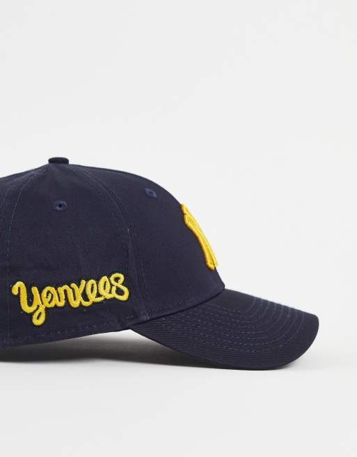 New Era - 9Forty New York Yankees - Sort kasket med sennepsfarvet skrift, 4 af 4