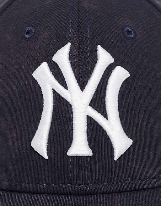 New Era – 9Forty New York Yankees – Verwaschene Unisex-Kappe in Marineblau, 3 von 4