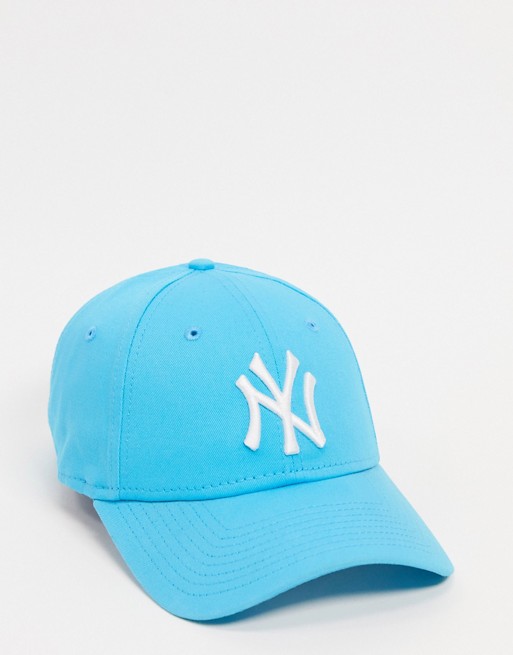 New Era 9Forty NY cap in bright blue