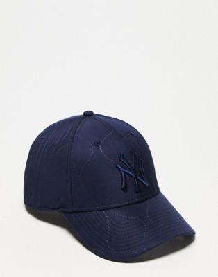 New Era 9forty NY quilted unisex cap in navy - ASOS Price Checker