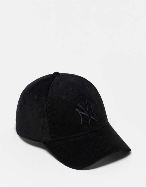 New Era 9Forty NY cord unisex cap in black