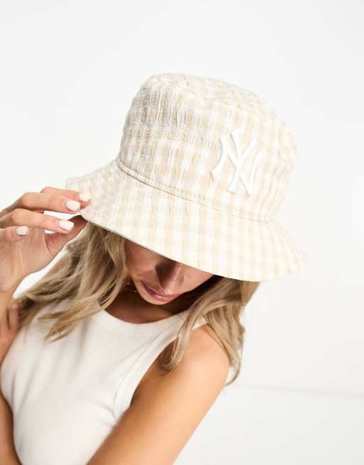 New Era – 9forty NY Yankees – Beżowy kapelusz typu bucket