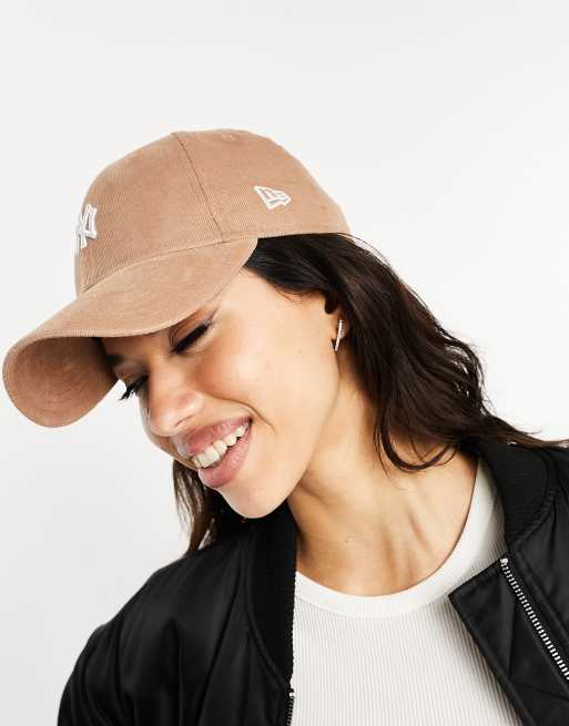 New Era – 9forty NY Yankees – Brązowa sztruksowa czapka z daszkiem
