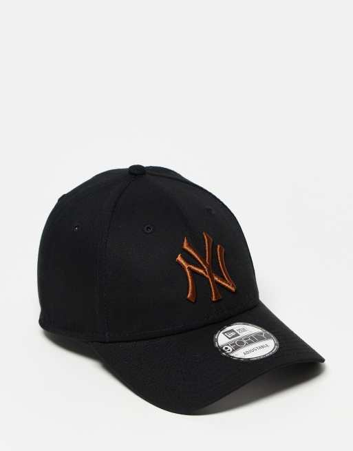 New Era 9forty NY adjustable cap in black