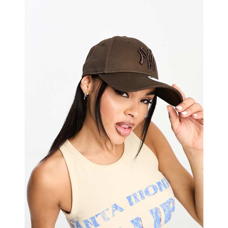 New Era 9Forty Yankees Cap - Ash Brown Strapback Mütze