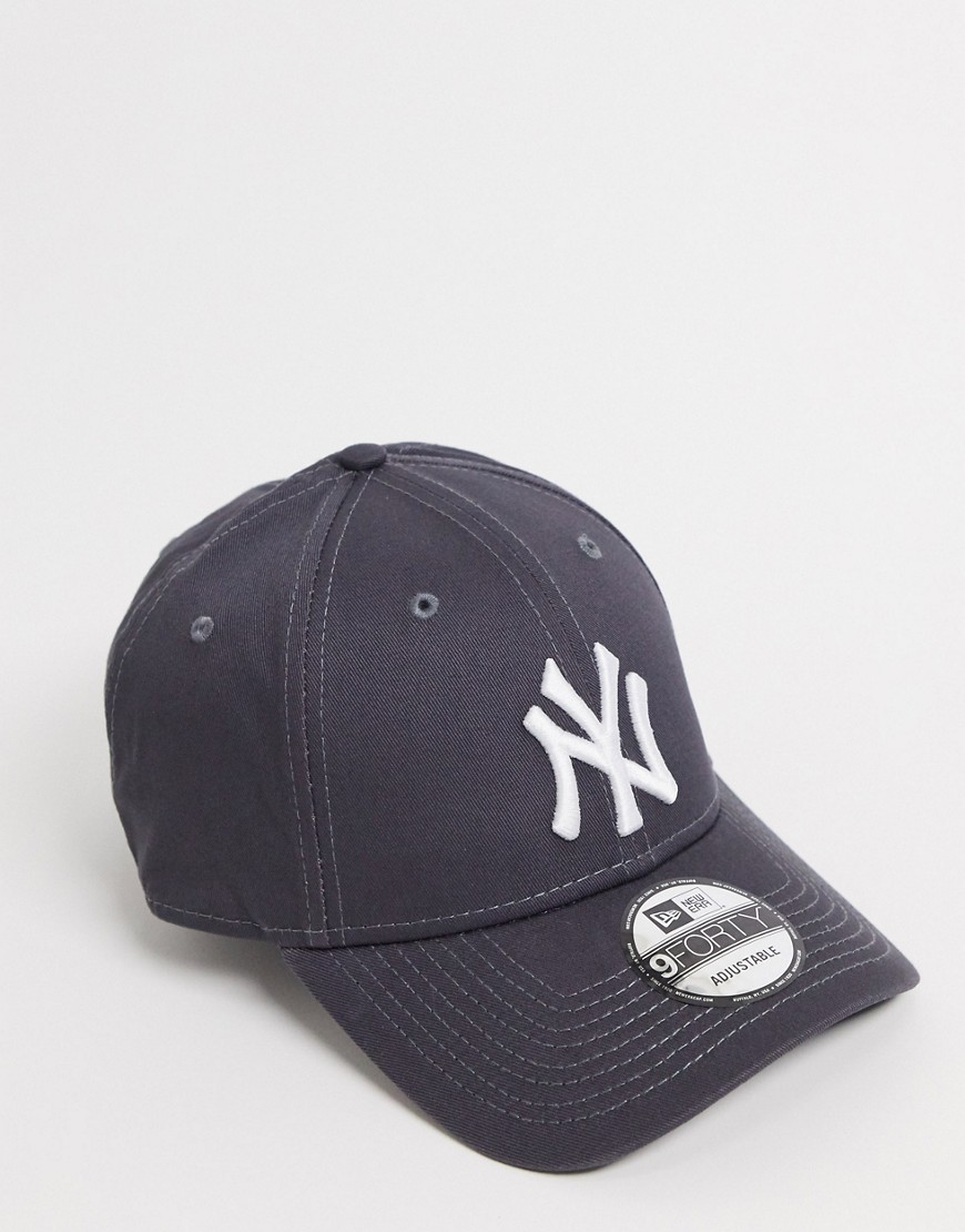New Era 9forty NY Yankees cap in grey