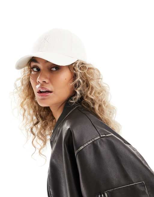 New Era - 9forty NY Yankees - Casquette en velours côtelé - Blanc
