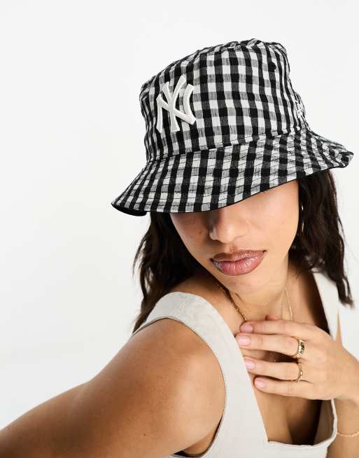 New Era – 9forty NY Yankees – Czarna czapka z daszkiem w kratkę vichy