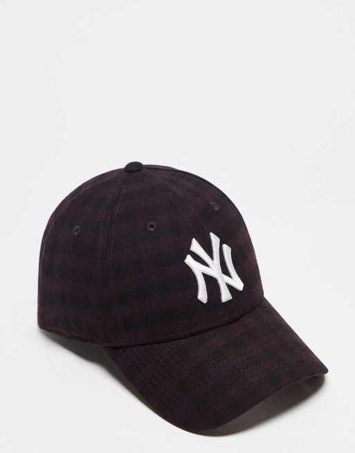 New Era – 9Forty NY Yankees – Kappe aus Flanell in Braun