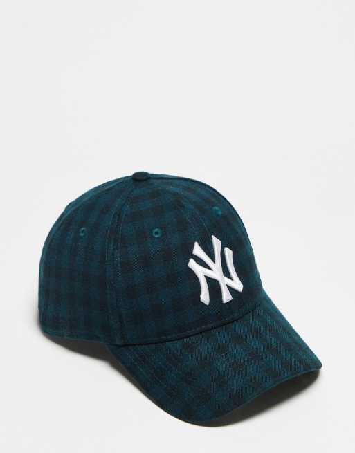 New Era 9Forty NY Yankees Kappe aus Flanell in Grun