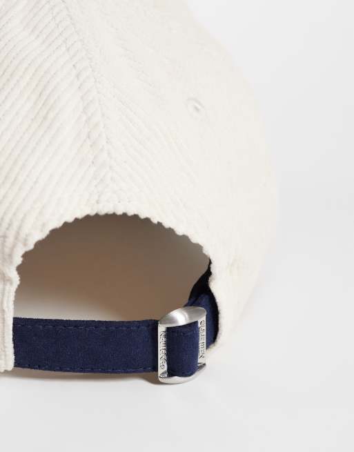 New Era 9forty slogan logo contrast peak cap in neutral/navy, 3 of 3