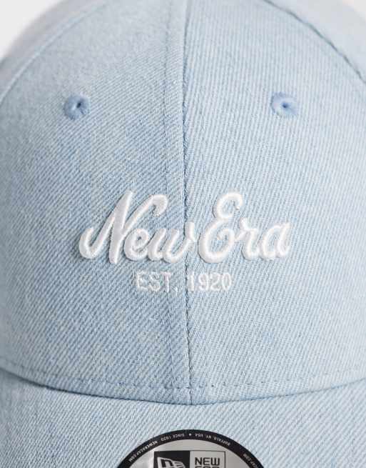 New Era 9forty Slogan-Logo-Denim-Cap in Hellblau, 2 von 3