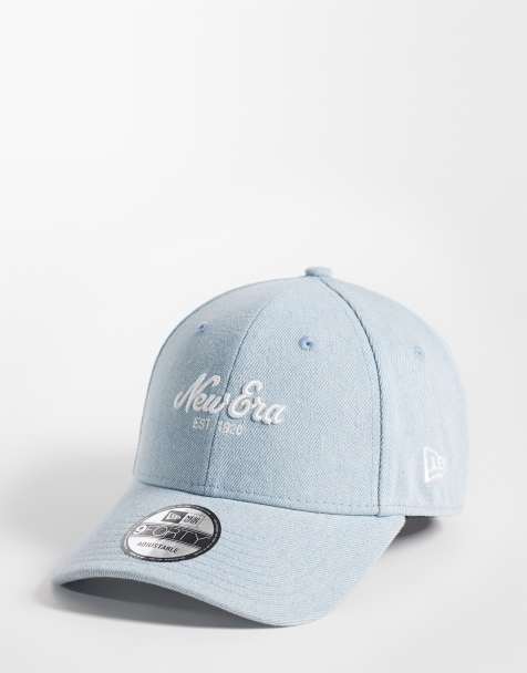 New Era 9forty slogan logo denim kasket i lyseblå - view 1