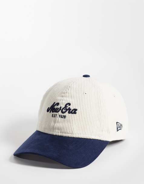 New Era 9forty slogan logo kontrastfärgad keps med böjd skärm i neutral/marinblå - view 1
