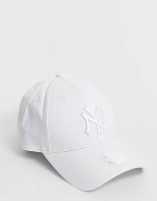 all white ny hat