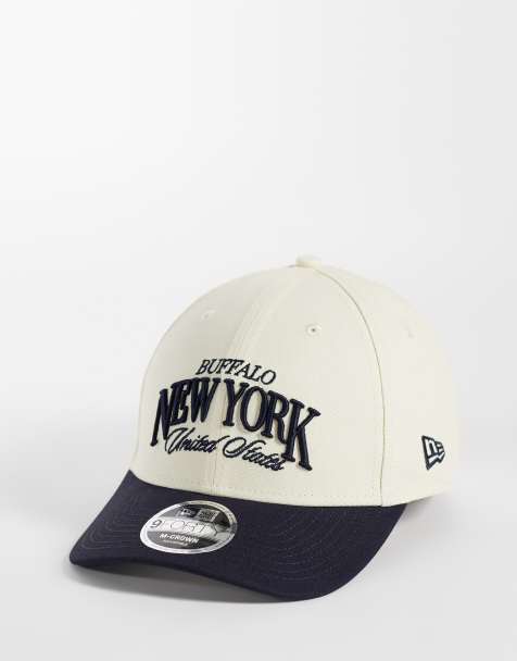 New Era 9forty wordmark New York slogan contrast peak cap in neutral/navy - view 1