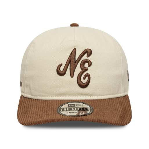 New Era - 9twenty - Cappellino beige con visiera in velluto a coste marrone, 2 di 3