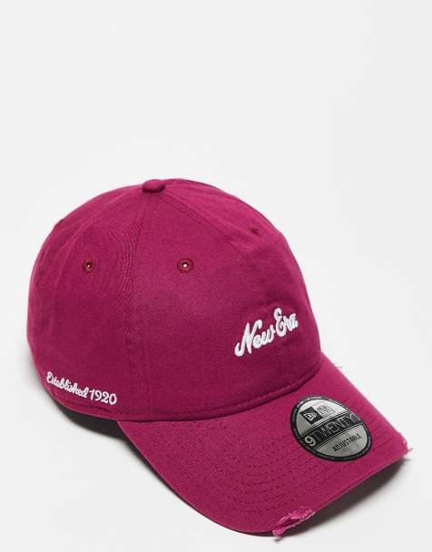 New Era - 9twenty - Cappellino rosso invecchiato con scritta del logo - view 1