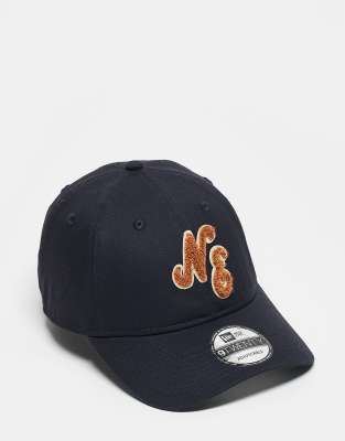 new-era-9twenty-casquette-avec-cusson-en-feutre-logo-bleu