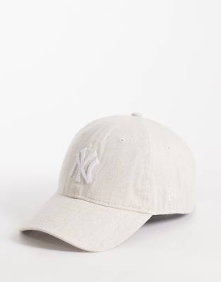 New Era - 9twenty - Casquette en lin NY Yankees - Beige-Neutre