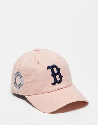 New Era 9Twenty casual patch Boston Red Sox unisex cap in pink