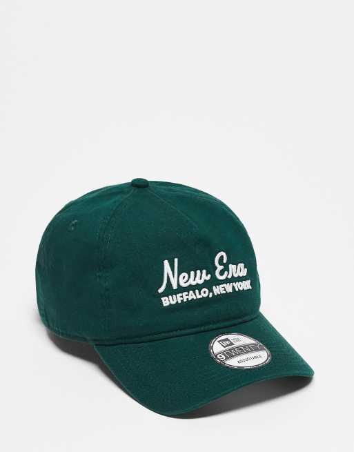 New Era – 9twenty – Ciemnozielona czapka z daszkiem ze spranej bawełny