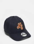 [New Era] New Era 9Twenty felt patch logo cap in navy One Size NAVY