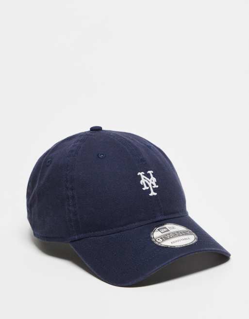 New Era – 9twenty – Granatowa nieusztywniana czapka z daszkiem z małym logo i motywem NY Mets