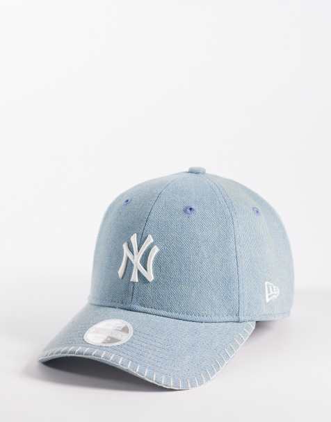 New Era – 9twenty – Jasnoniebieska jeansowa czapka z daszkiem z ozdobnym szwem i motywem NY Yankees - view 1