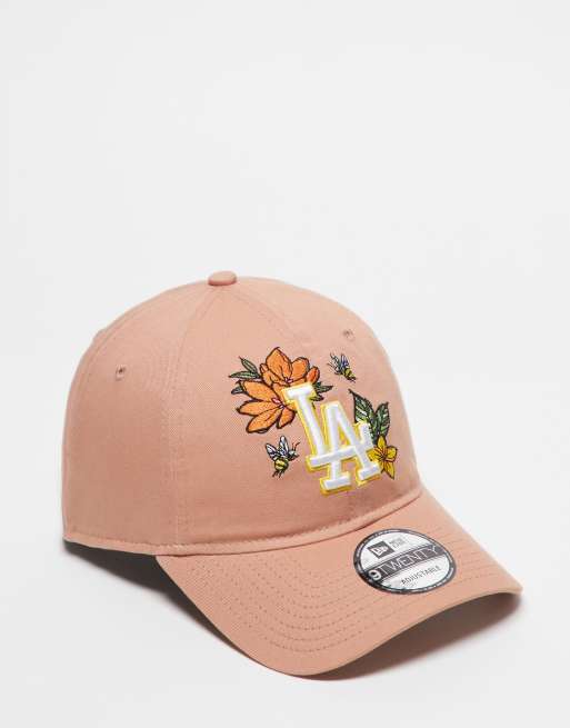 New Era 9Twenty LA Dodgers floral cap in brown