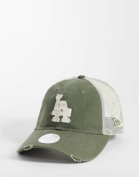 New Era - 9Twenty - LA Dodgers - Kakigrøn trucker-kasket til kvinder med slitage - view 1