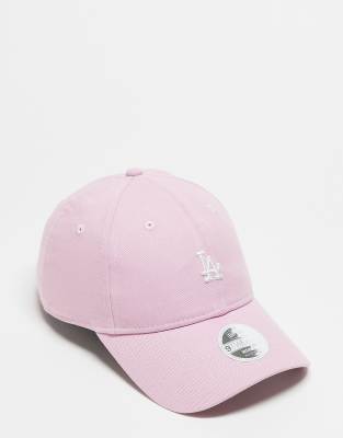 New Era - 9twenty LA Dodgers - Kappe in verwaschenem Rosa mit Mini-Logo